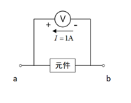 电路如图所示，电压表的读数为5V，则电压Uba及元件的作用是（）。 