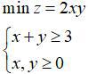 在下面的数学模型中，属于线性规划模型的为（）。