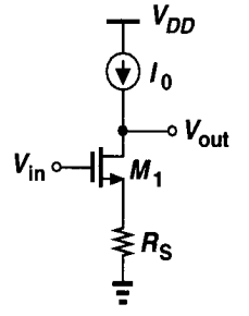 题4-1-9、下面放大器的小信号增益为（）。 A、B、C、1D、理论上无穷大