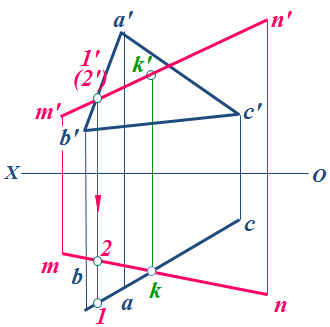 下图平面ABC与直线NM相交的两面投影是否正确 [图]...下图平面ABC与直线NM相交的两面投影是