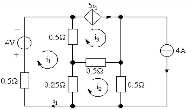 1列出图示电路的网孔方程，计算出三个网孔电流。[图]...1列出图示电路的网孔方程，计算出三个网孔电