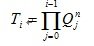 用T触发器设计N位同步二进制加法计数器电路，则第i（N-1≥i≥1）位触发器的驱动方程Ti构成表达式