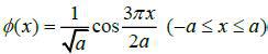 已知粒子在一维无限深势阱运动，其波函数为，则粒子在 x =2a/9 处出现的几率密度为