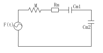 机械振动系统如下图所示，此机械振动系统的阻抗型机电类比图为（）。 
