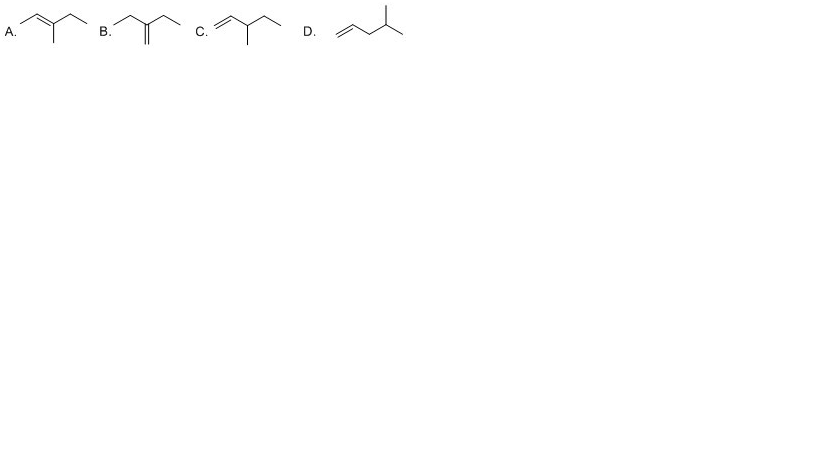 化合物X、Y和Z，分子式均为C6H12，三者都可使高锰酸钾溶液褪色，将X、Y、Z催化氢化都转化为3-