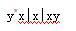 设有文法G（S)： S→Ax|By A→y|Ay B→x|y 下面与文法表示相同语言的正规式是___