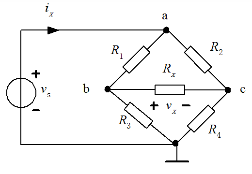 （1）为图示电路建立节点方程。 （2）给定R1=3kΩ，R2=4kΩ，R3=6kΩ，R4=12kΩ，