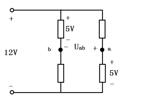 【单选题】图中所示电路中的电压Uab为（） 