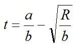 质点沿半径为R的圆周按规律运动， a、b为正常量，s为其路程。当切向加速度和法向加速度数值相等时，质