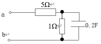电路如图所示，电容初始储能为零，则ab端口网络的运算阻抗Z（s）为（）。 