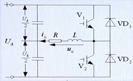  单相半桥电压型逆变电路中存在四个电力电子器件V1、V2、VD1、VD2， 它们的工作顺序可能是以下