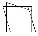 图示刚架，各杆EI相同且为常数，其弯矩图的大致形状是（）。 