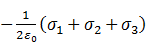 三个互相平行的无限大平面，都均匀带有正电荷，平面上的电荷面密度分别为、、（如图），以x方向为正,则区
