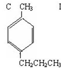下列化合物用高锰酸钾氧化生成一元芳香酸的是：（）