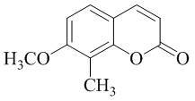 下列香豆素类化合物在紫外灯下显较强荧光的是（）