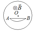 在圆柱形空间内有一磁感强度为 [图]的均匀磁场，如图所...在圆柱形空间内有一磁感强度为 的均匀磁场