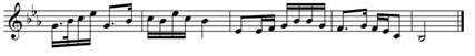 【单选题】分析旋律,写出五声调式名称: 
