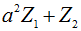 变压器一次侧阻抗为Z1，二次侧阻抗为Z2，变比为a（a= N1/N2)，则折算到二次侧的等效阻抗为（