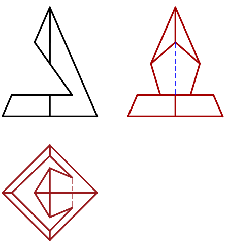 【单选题】观察立体及截切，选择正确的三面投影（） [图]A...【单选题】观察立体及截切，选择正确的