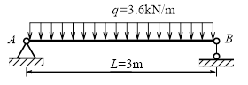 【计算题】矩形截面 （b´h=0.12m´0.18m）木梁，如图所示，[s]=7 MPa，[t]=0