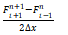 【单选题】对二元函数F(x,t)，记为，其时间前差，空间中央差格式为（）：