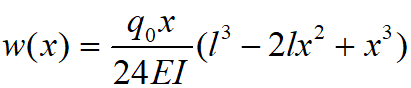 已知刚度为EI的简支梁的挠度方程为。据此推知的弯矩图有四种答案。试分析哪一种是正确的。 