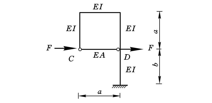 图示结构中,杆ef的轴力为:(). [图]a,ql/2b,3ql/4c,ql