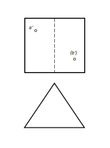 完成下面立体的第三投影，并求出其表面上的点和线的投影。 