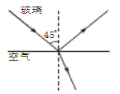 一束光线从折射率为1.5的玻璃内射向空气，在界面上的入射角为45°。则下面四个光路图中正确的是（）A