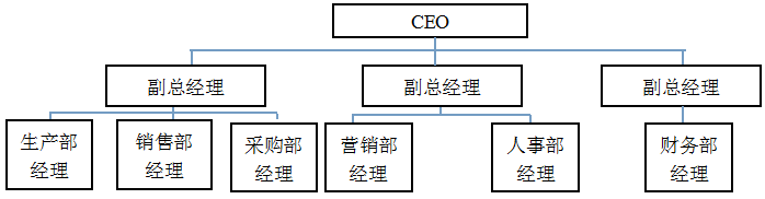 从以下的组织结构图可以看出，CEO的管理幅度是（）。 
