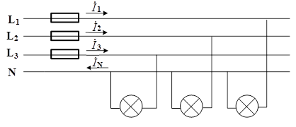 在如图所示电路中，测得I1=2A，I2=4A，I3=4A，则中性线电流为（）A。 