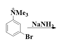 二、写出下面的化合物在经历消除-加成反应机理时，亲核取代反应的中间体及产物的结 构。 