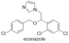试用逆合成分析法设计益康唑（econazole）的合成路线，并分析每条路线的利弊之处。 