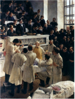 [图] 19世纪末，麻省总医院的外科大师正在施行一台公开... 19世纪末，麻省总医院的外科大师正在
