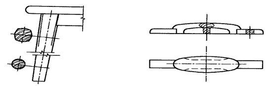 下面两图分别应用了移除断面图和重合断面图来表达家具的内部结构，那么移出断面和重合断面的轮廓线分别为何