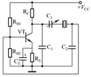 【填空题】3.已知一晶体振荡器，如图所[图]示，试对该电路...【填空题】3.已知一晶体振荡器，如图