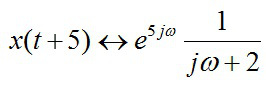 已知信号，在用傅里叶变换性质求信号的频谱函数的过程中哪几项是正确的？