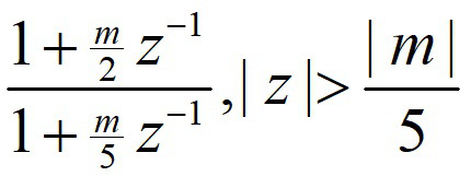已知因果离散时间线性时不变系统的输入x[n]和输出y[n]如图所示，  则该系统的系统函数H（z)及