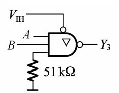 下图电路均为TTL门电路，能够实现的电路是（）。