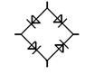 下图中四个二极管能构成桥式整流电路的是（）。