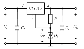 在如图所示的稳压电路中，已知Uz=6V，则UO为()。 