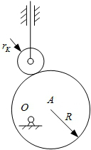 如图所示的机构，已知：，，，基圆半径为（）mm。 
