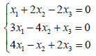 下列方程组中，哪个是齐次线性方程组