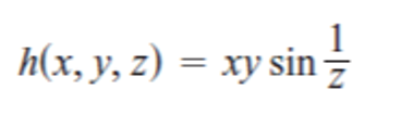 At what points （x, y, z) in space is the function 