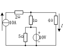 【单选题】用结点电压法求电流I。