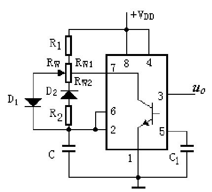 下列电路中，构成单稳态触发器是（）
