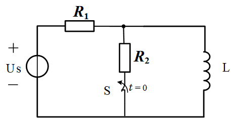 如图所示电路换路前已达稳态，在t=0时断开开关S,则该电路（） A、电路有储能元件L，要产生过渡过程