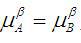 在α、β两项中都含有A和B两种物质，当达相平衡时，下列哪种情况正确：