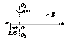 如图所示，一根长为L的金属杆ab绕竖直轴[图]以角速度[...如图所示，一根长为L的金属杆ab绕竖直