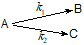 对于两个都是一级的平行反应                下列式子中错误的是（）。